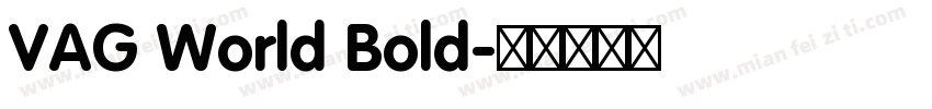 VAG World Bold字体转换